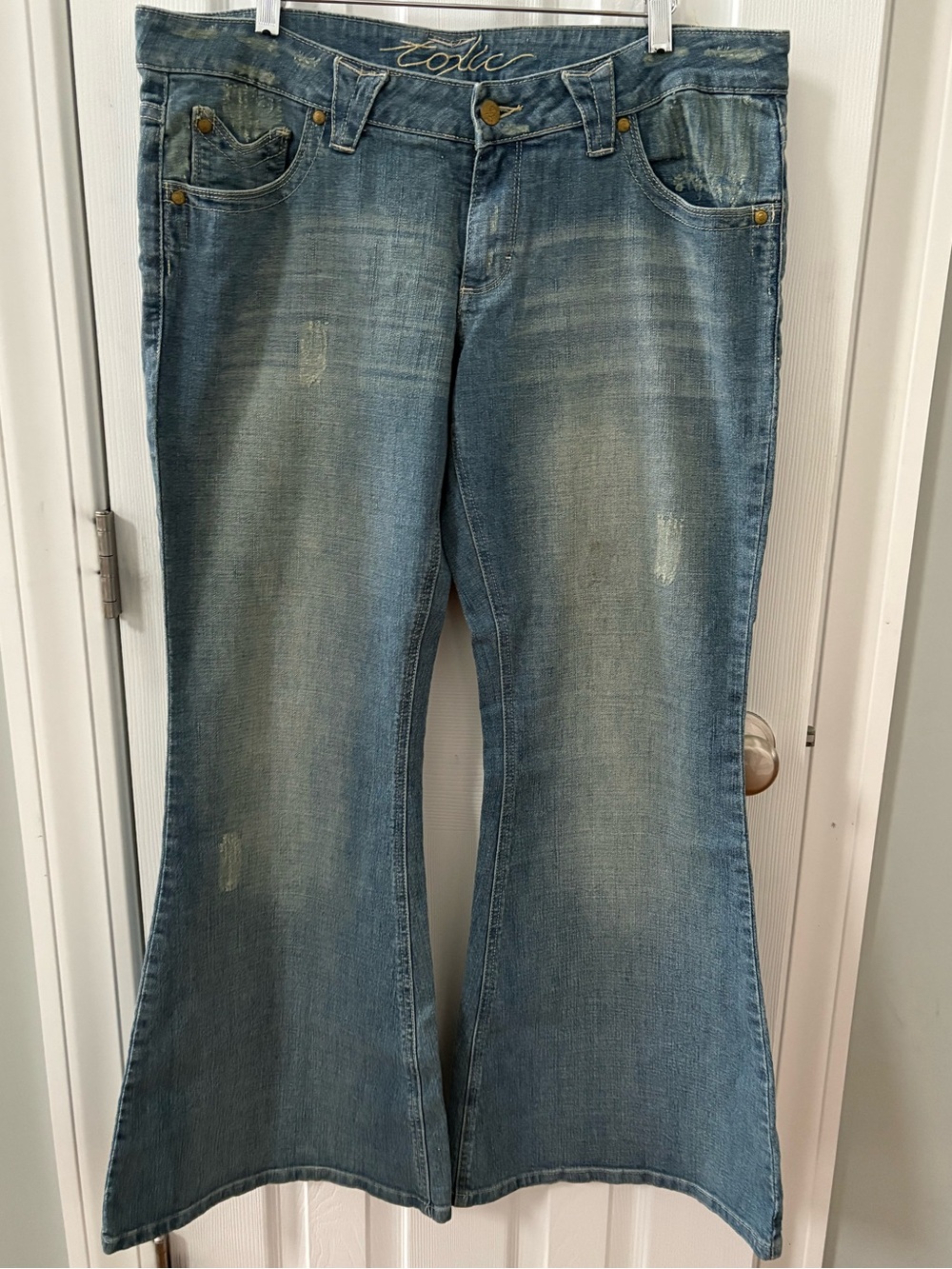 Toxic Light Blue Flare Jeans - Y2K Vintage-Flare Leg